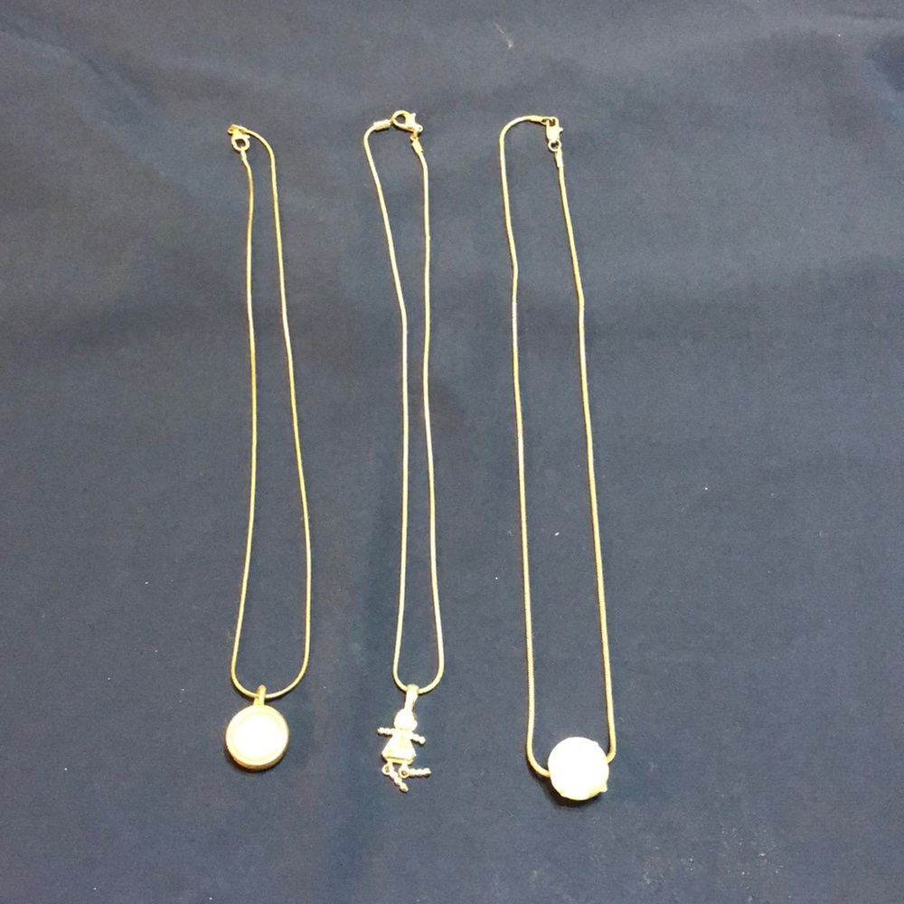 3-pcs Silver Necklaces